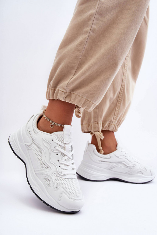 Women's Sporty Sneakers Platform White Lomare
