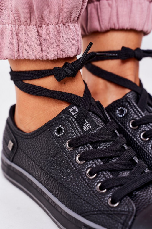 Women's Leather Sneakers BIG STAR II274002 Black