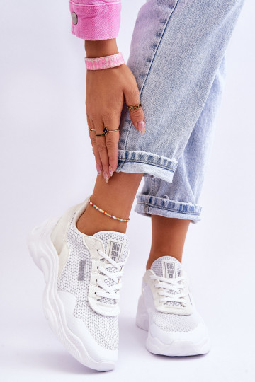 Women's Fabric Sports Shoes Memory Foam System Big Star LL274A064 White