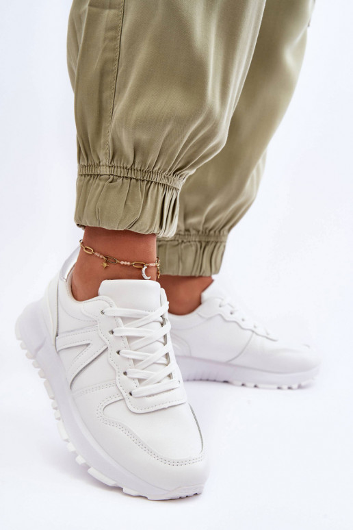 Women's Leather Sport Shoes White Kabama