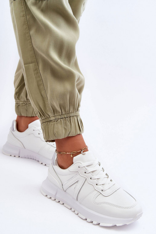 Women's Leather Sport Shoes White Kabama