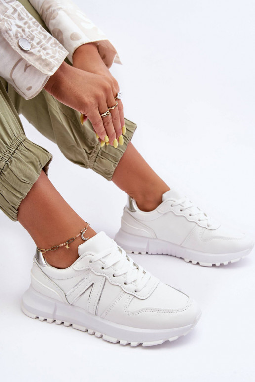 Women's Leather Sport Shoes White Kabama