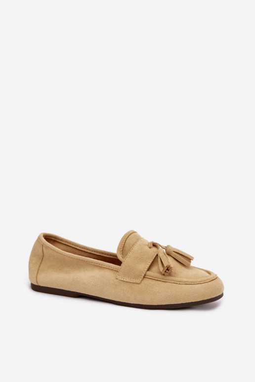 Women's Flat Loafers with Fringes Yellow Marilisse