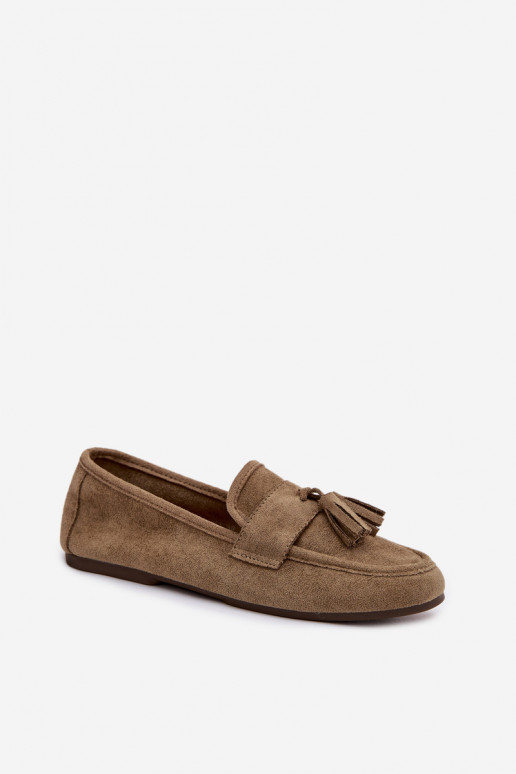 Women's Flat Loafers with Fringes Green Marilisse