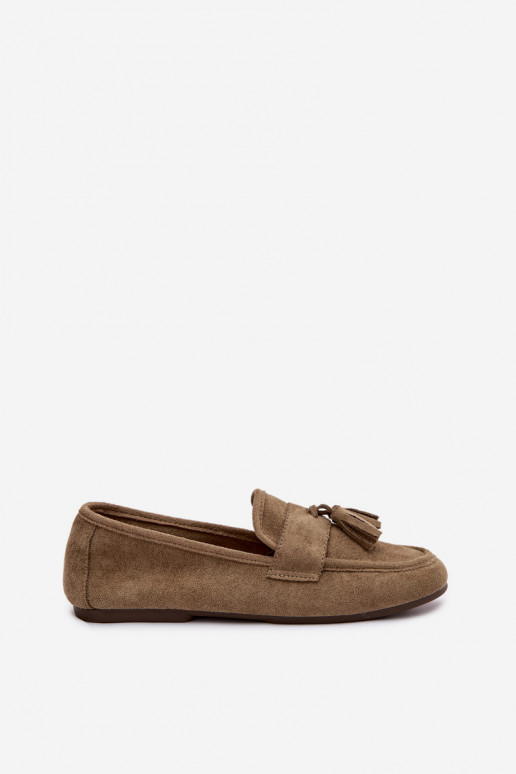 Women's Flat Loafers with Fringes Green Marilisse