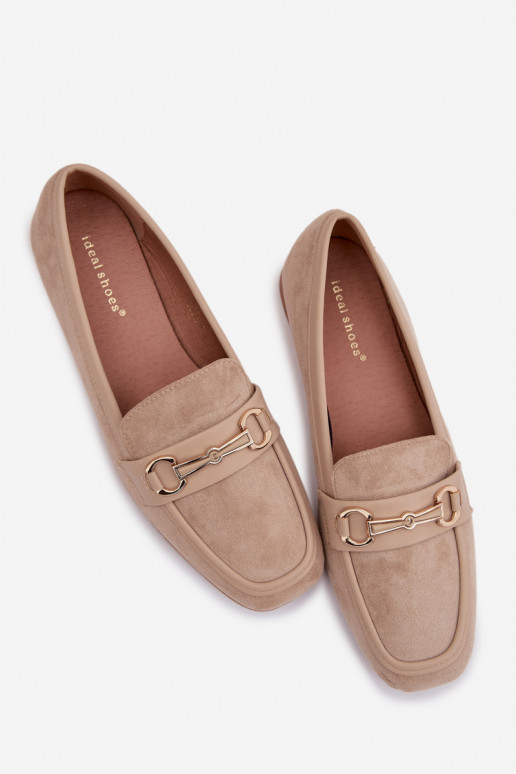 Women's Loafers with Decoration Beige Palerina