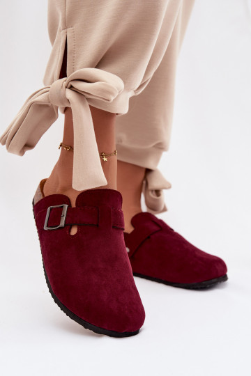 Women's Clogs with Buckle Burgundy Delirisse 2