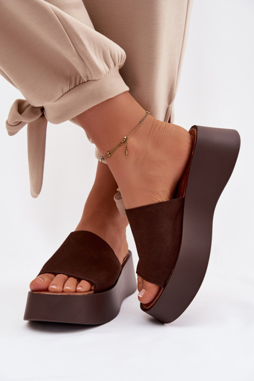 Women's Platform Sandals Chocolate Liorisse