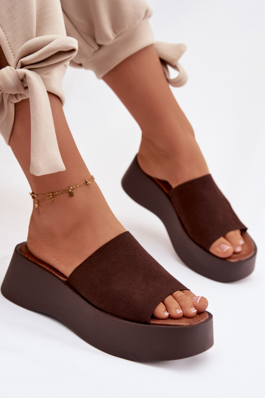 Women's Platform Sandals Chocolate Liorisse
