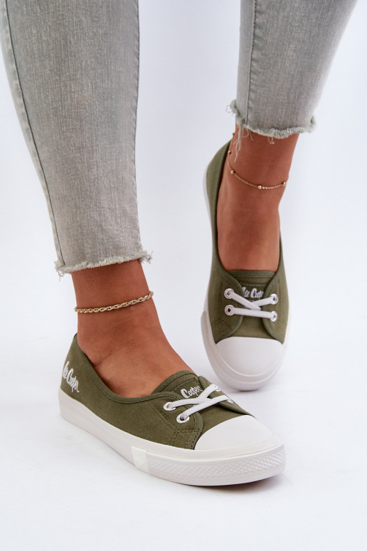 Tenisówki Trampki Damskie Lee Cooper LCW-24-31-2729 Zielone