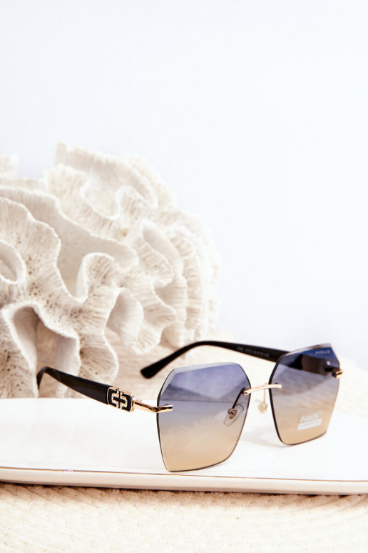 Okulary Przeciwsłoneczne DamskiewithFiltrem UV Czarno-Złote