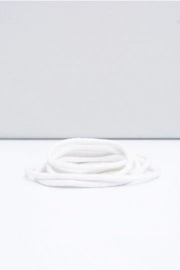 Corbby White Round Laces