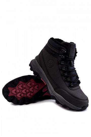 Męskie Ocieplane Buty Trekkingowe Cross Jeans KK1R4027C Czarne 2