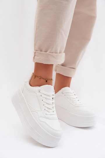 Women's Sneakers With Chunky Platform White Feressa 2