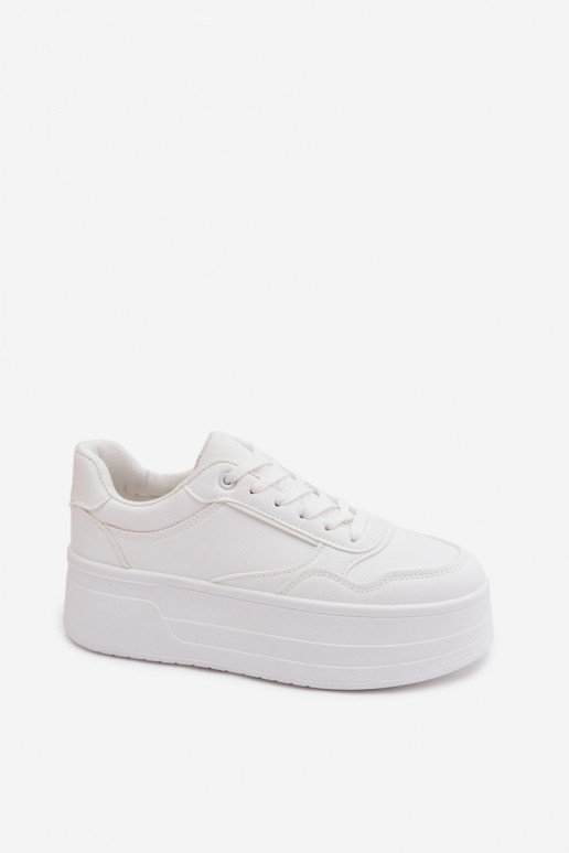 Women's Sneakers With Chunky Platform White Feressa