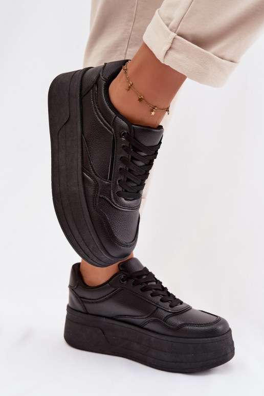 Women's Sneakers with Chunky Platform Black Feressa