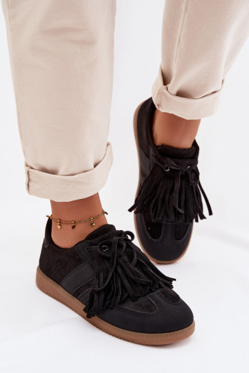 Women's Sneakers With Fringes Black Dorivelle