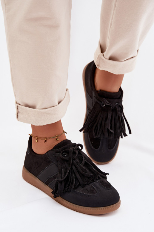 Women's Sneakers With Fringes Black Dorivelle