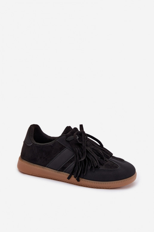 Women's Sneakers With Fringes Black Dorivelle
