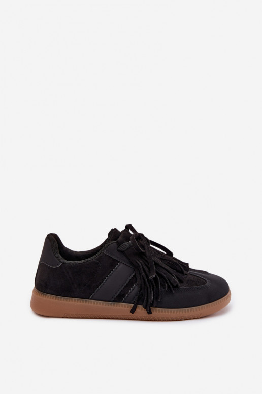 Women's Sneakers With Fringes Black Dorivelle