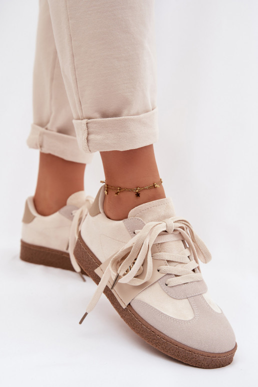 Women's Sneakers With Decorative Detail Beige Kalirina
