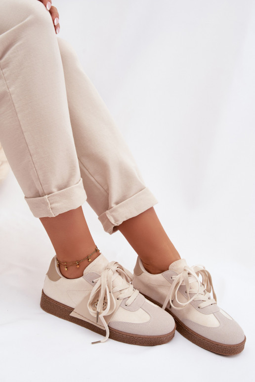Women's Sneakers With Decorative Detail Beige Kalirina