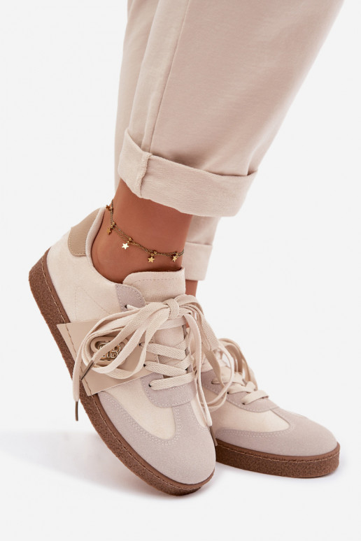 Women's Sneakers With Decorative Detail Beige Kalirina