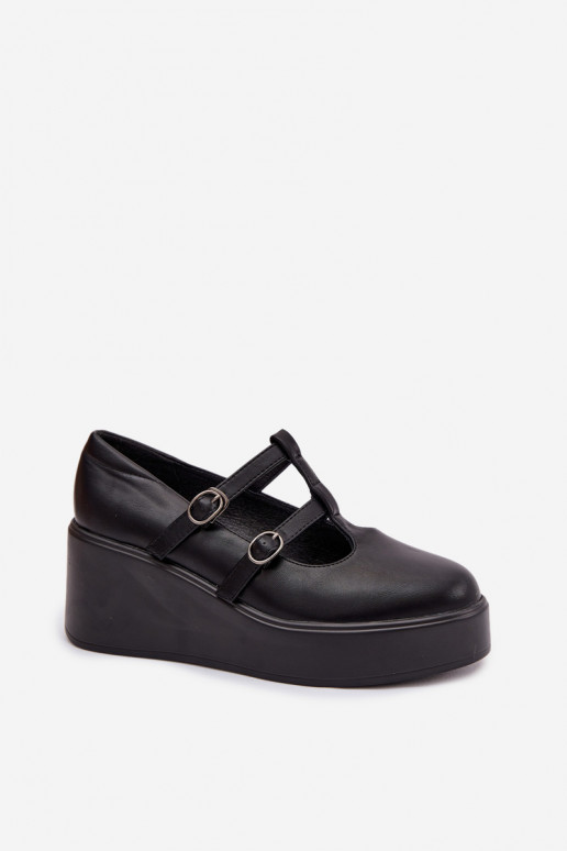 Women's Platform Shoes With Straps Black Jesivelle