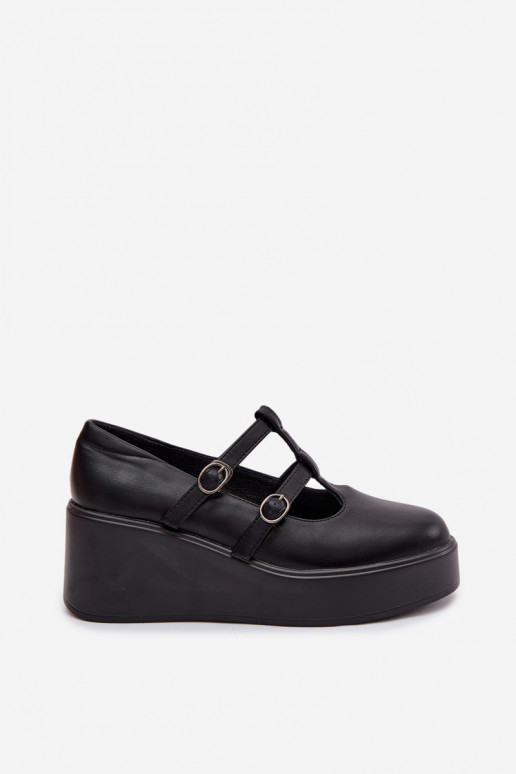 Women's Platform Shoes With Straps Black Jesivelle