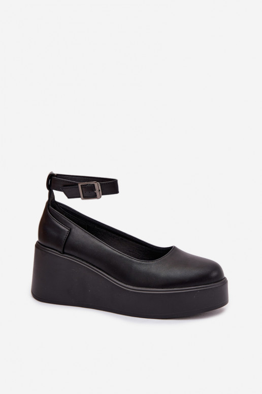 Women's Platform Shoes with Strap Black Belvissa