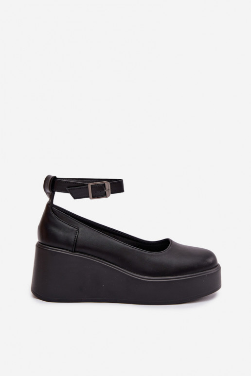 Women's Platform Shoes with Strap Black Belvissa