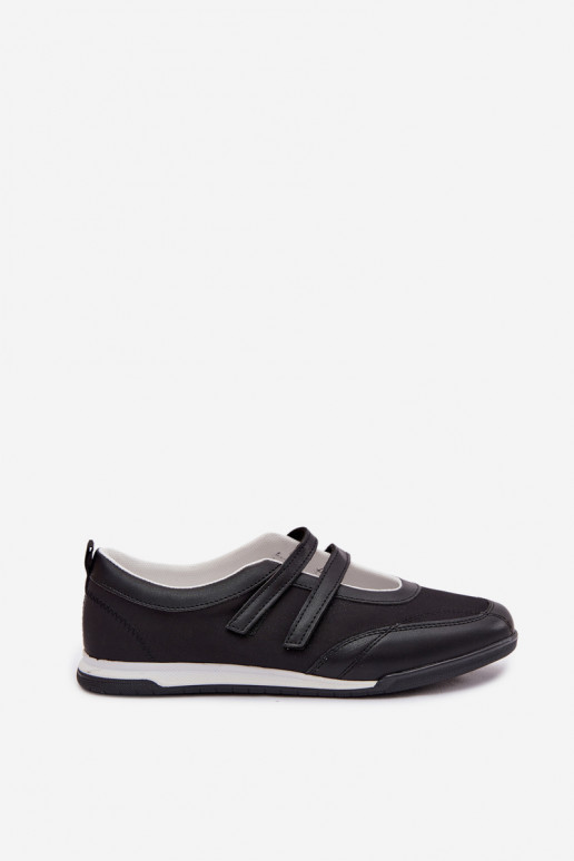 Sporty Women's Ballerinas With Straps Black Farvessa