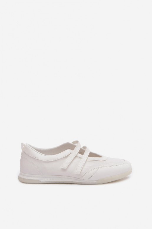 Women's Sport Ballerinas With Straps White Farvessa