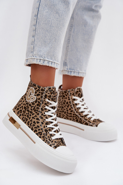 Women's Platform Sneakers Leopard Print Meloria