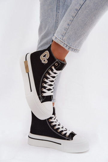 Women s Platform Sneakers Black Meloria