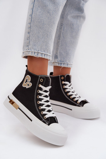 Women s Platform Sneakers Black Meloria 2