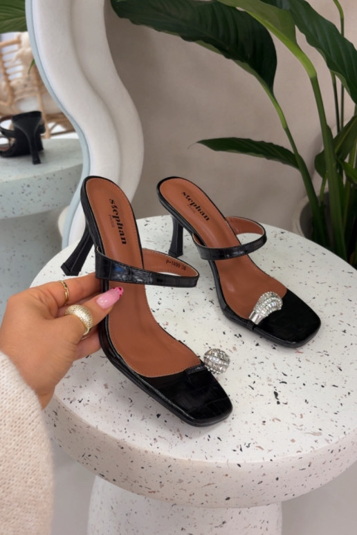 Women's High Heel Sandals With Decorative Detail Black Lorissa