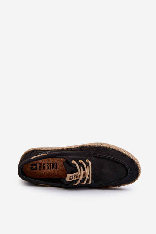 Espadryle Męskie Sznurowane Big Star NN174051 Czarny