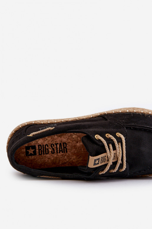 Espadryle Męskie Sznurowane Big Star NN174051 Czarny