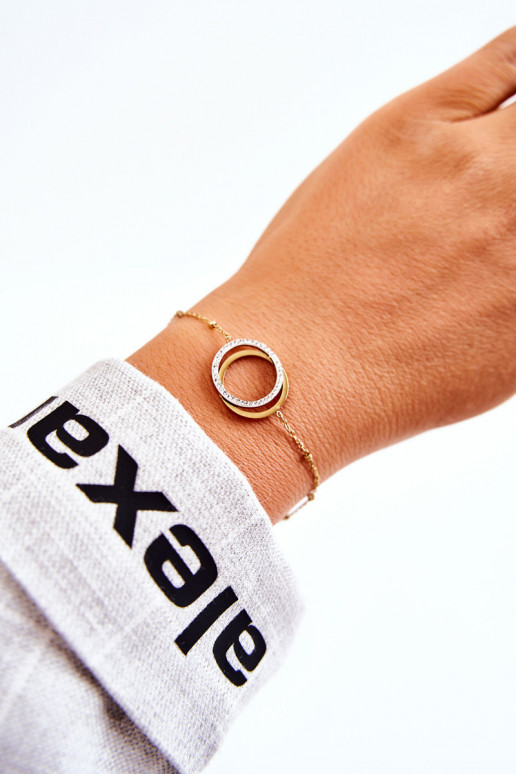 Damska Elegancka BransoletkawithOzdobami I Cyrkoniami Złota