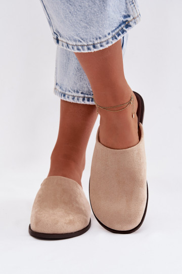 Women's Flat Beige Eco Suede Veronelle 2