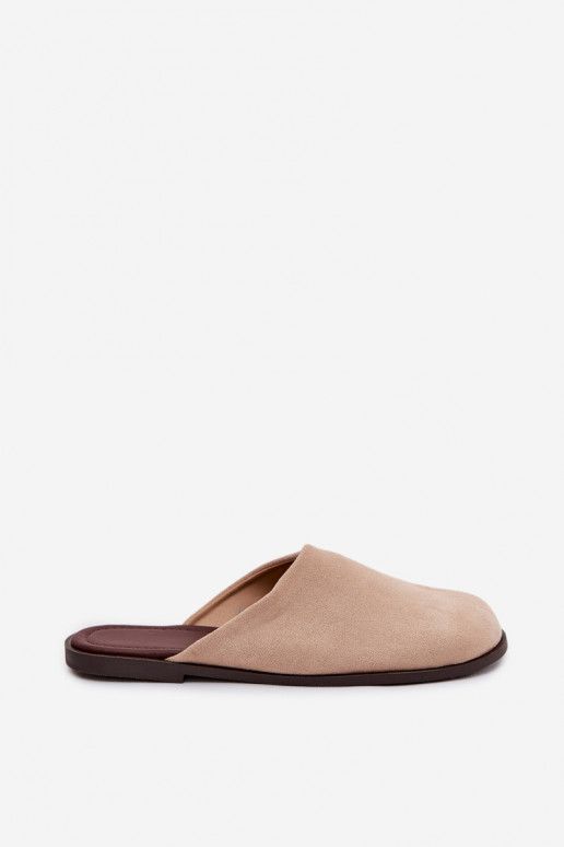Women's Flat Beige Eco Suede Veronelle