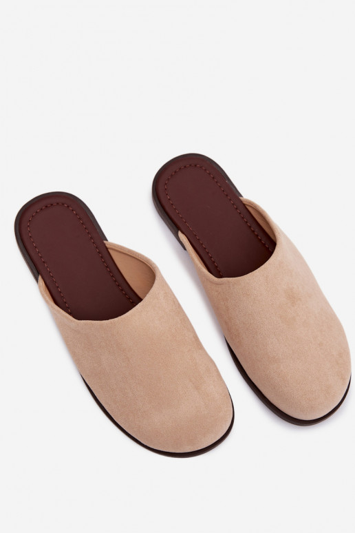 Women's Flat Beige Eco Suede Veronelle