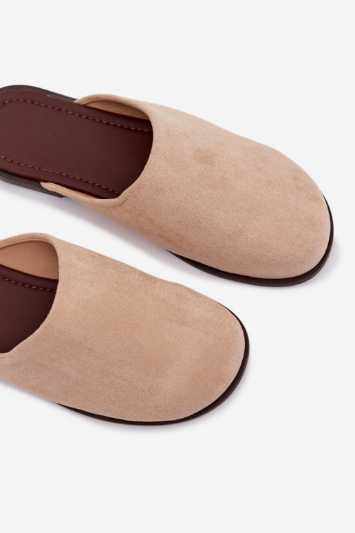 Women's Flat Beige Eco Suede Veronelle
