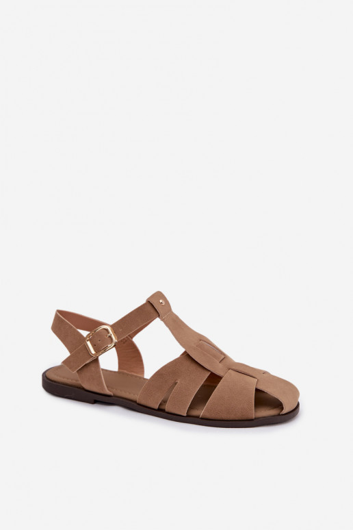 Women's Flat Khaki Roman Sandals Belanessa