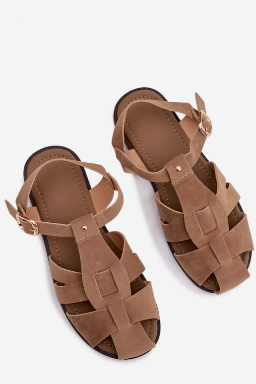 Women's Flat Khaki Roman Sandals Belanessa