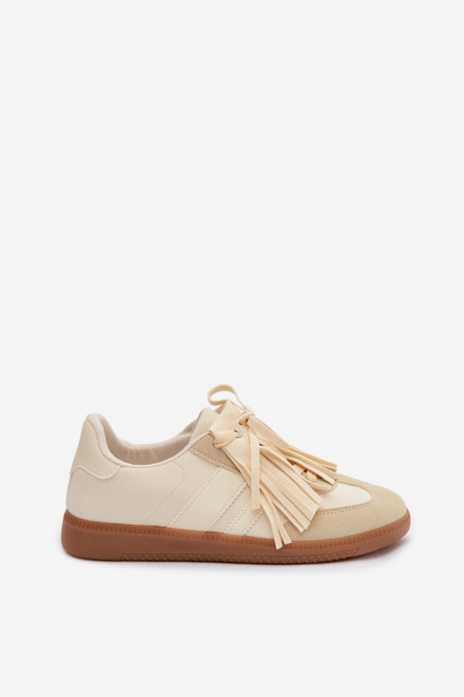 Sneakersy DamskiewithFrędzlami Żółte Dorivelle