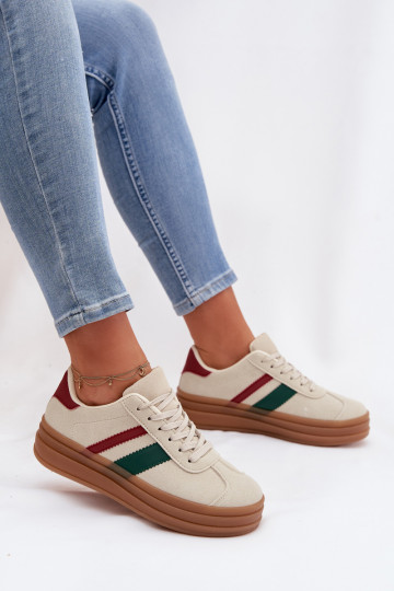 Women's Platform Sneakers Beige Janivelle
