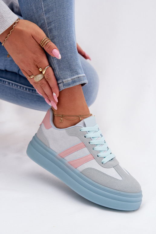 Women's Platform Sneakers Blue Galleria