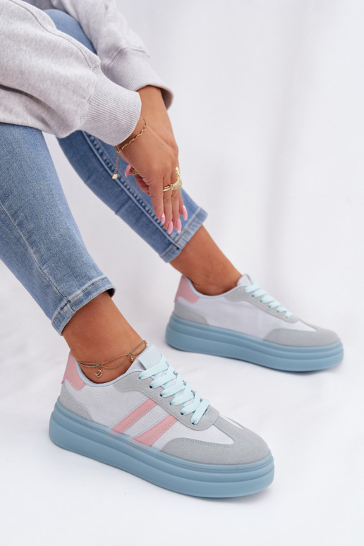 Women's Platform Sneakers Blue Galleria